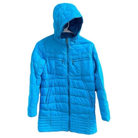 L. L. Bean Down Filled Blue Quilted Puffer Coat, VGUC, Sz Girls L (14-16) (14B) - Picture 1 of 7